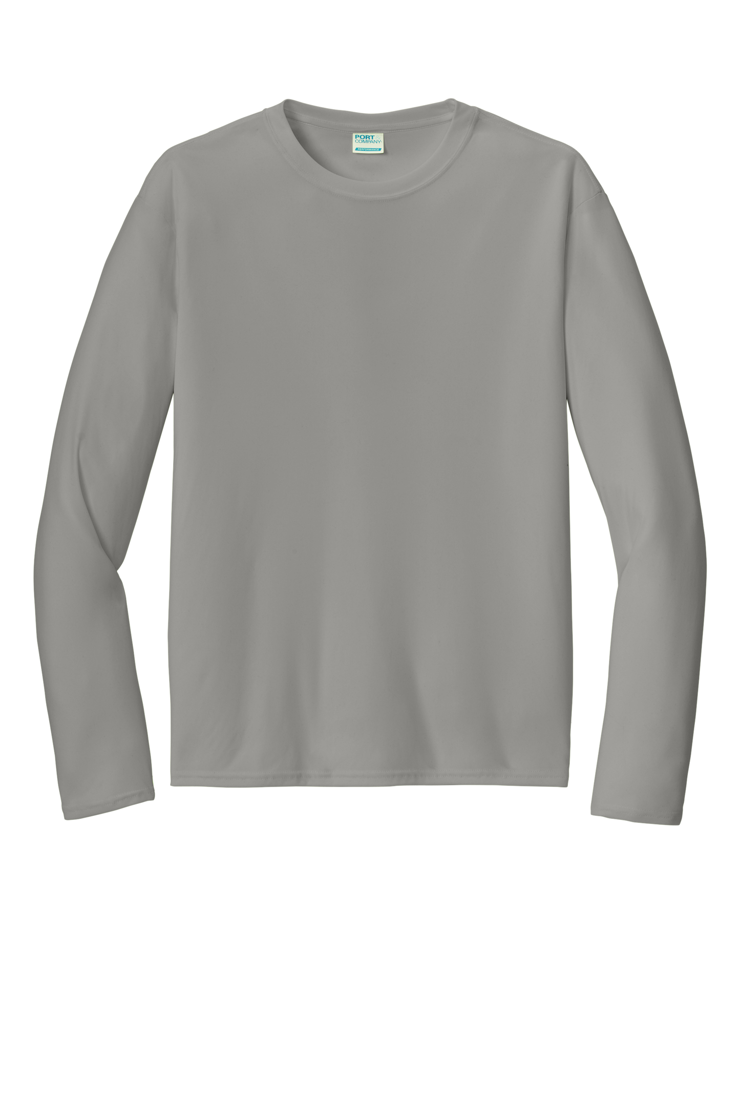 Port & Company® Long Sleeve Performance Tee - Grey Concrete