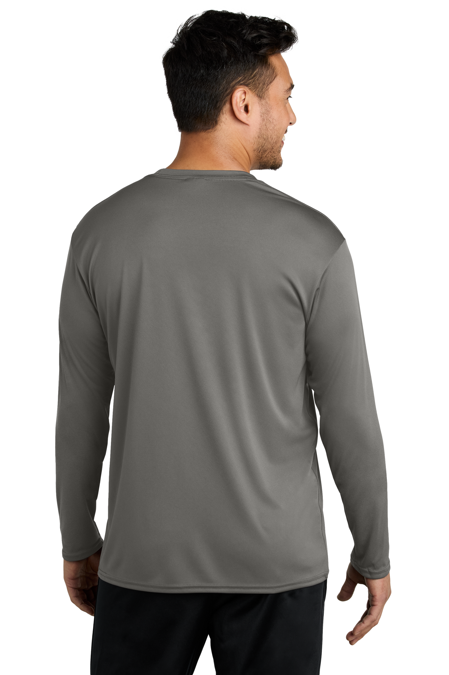 Port & Company® Long Sleeve Performance Tee - Grey Concrete