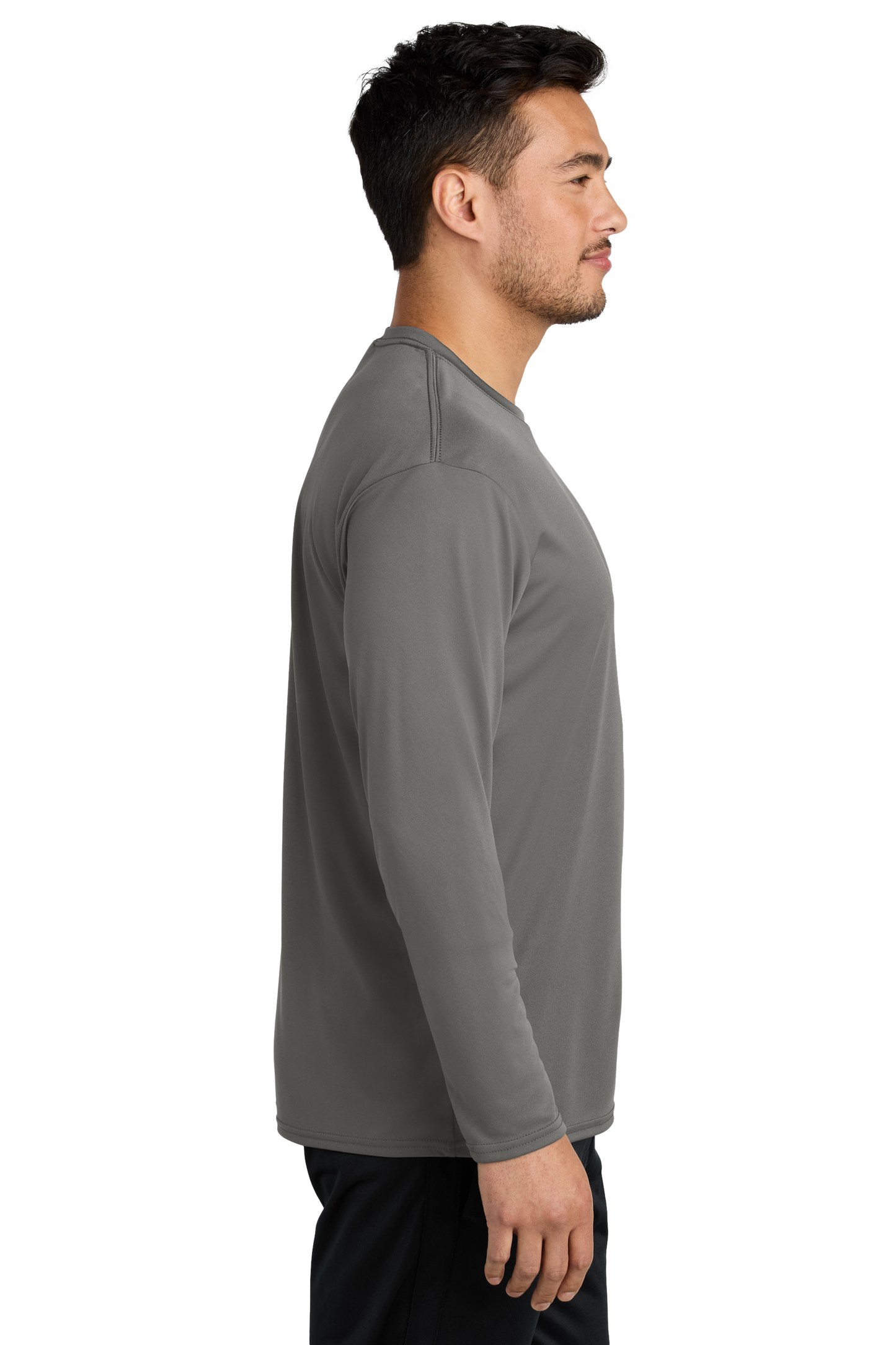 Port & Company® Long Sleeve Performance Tee - Grey Concrete