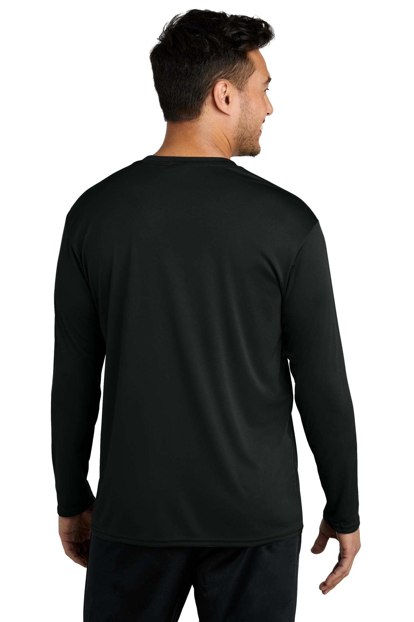 Port & Company® Long Sleeve Performance Tee - Jet Black