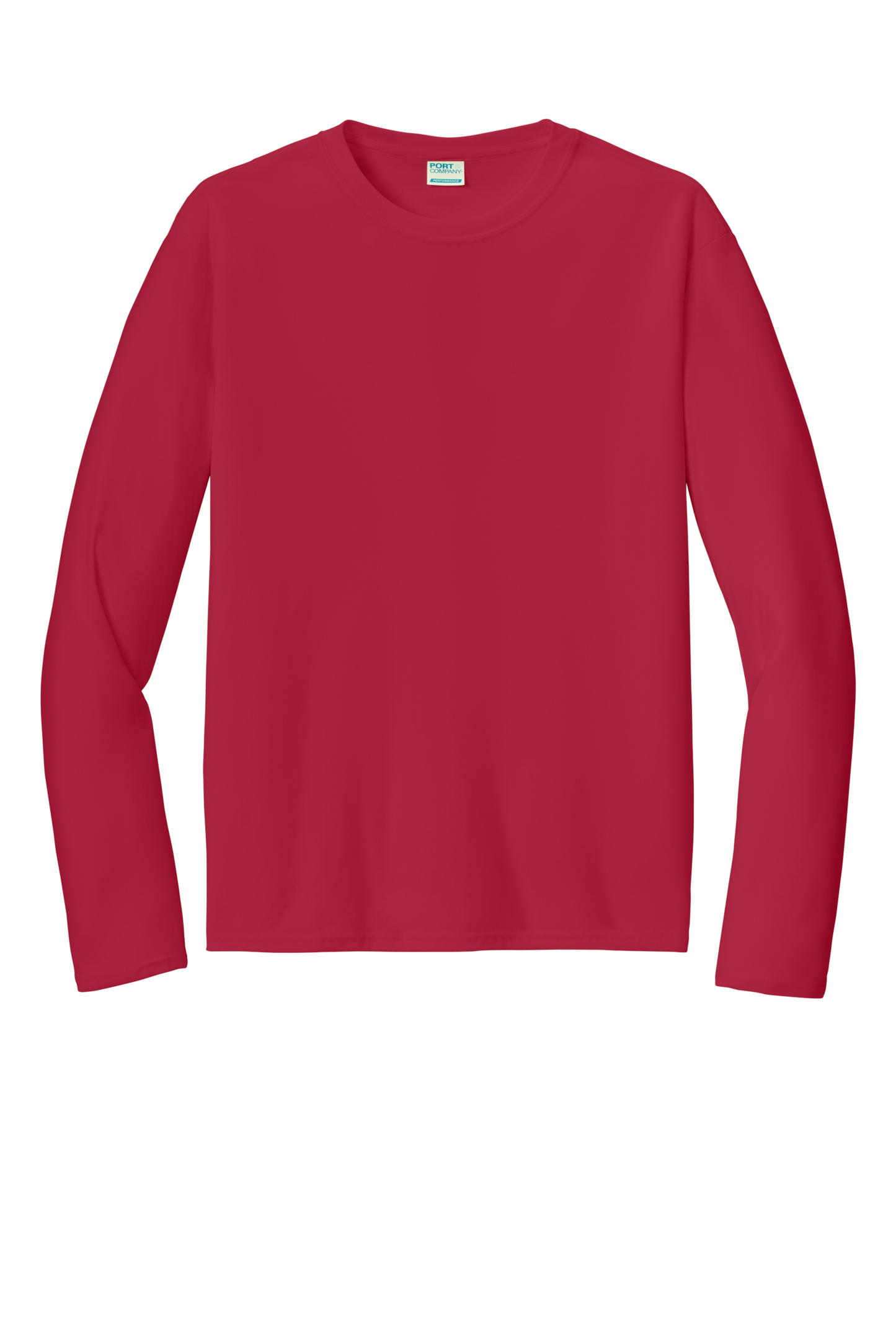 Port & Company® Long Sleeve Performance Tee - Red