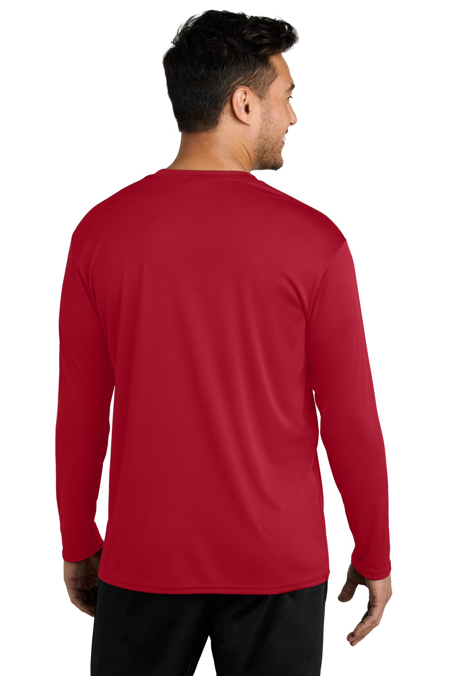 Port & Company® Long Sleeve Performance Tee - Red