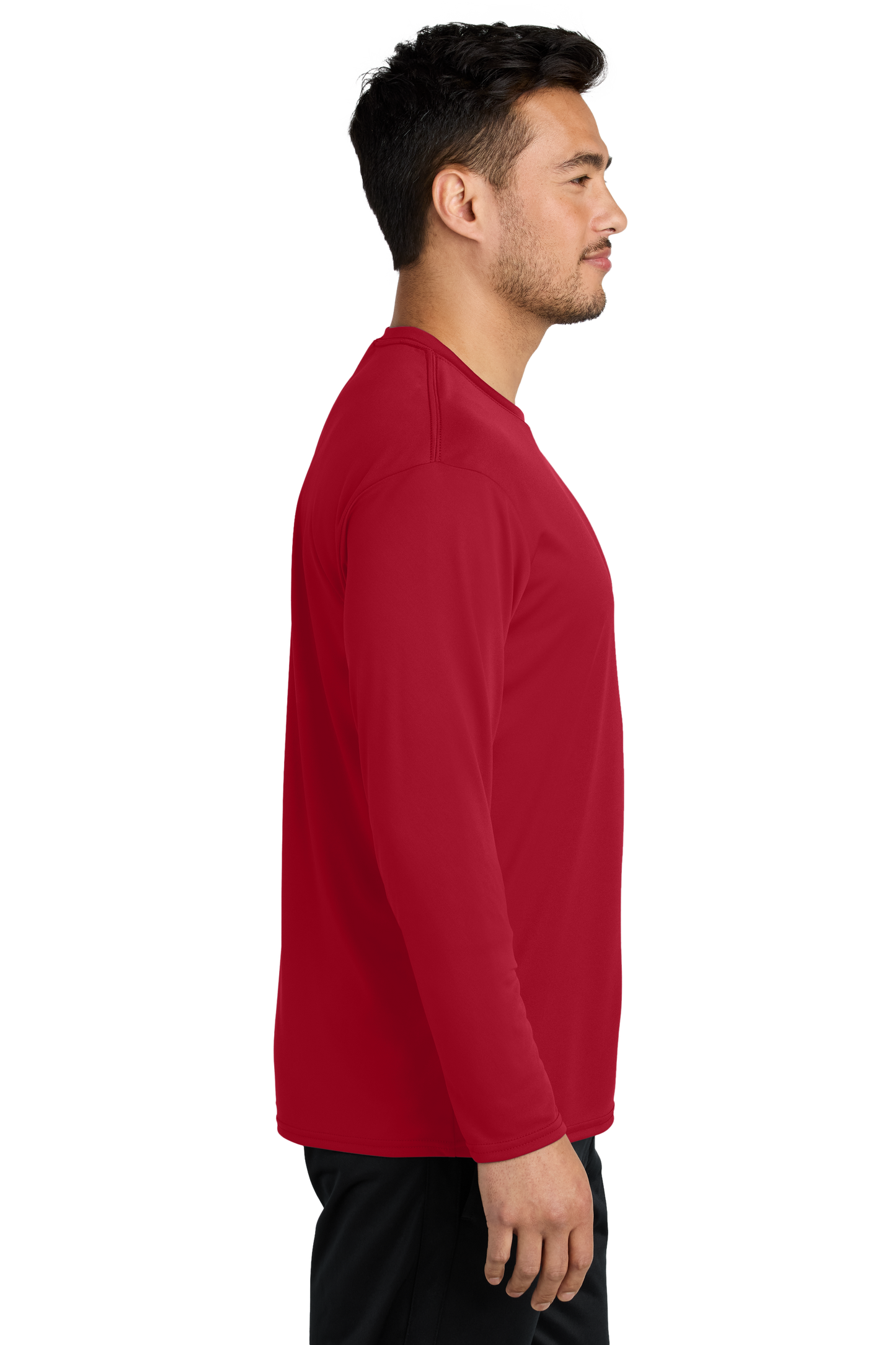 Port & Company® Long Sleeve Performance Tee - Red