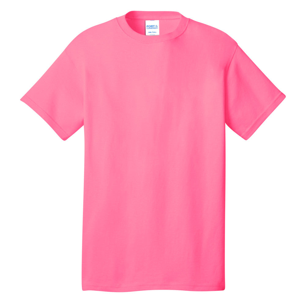 Port & Company® Core Cotton Tee - Neon Pink