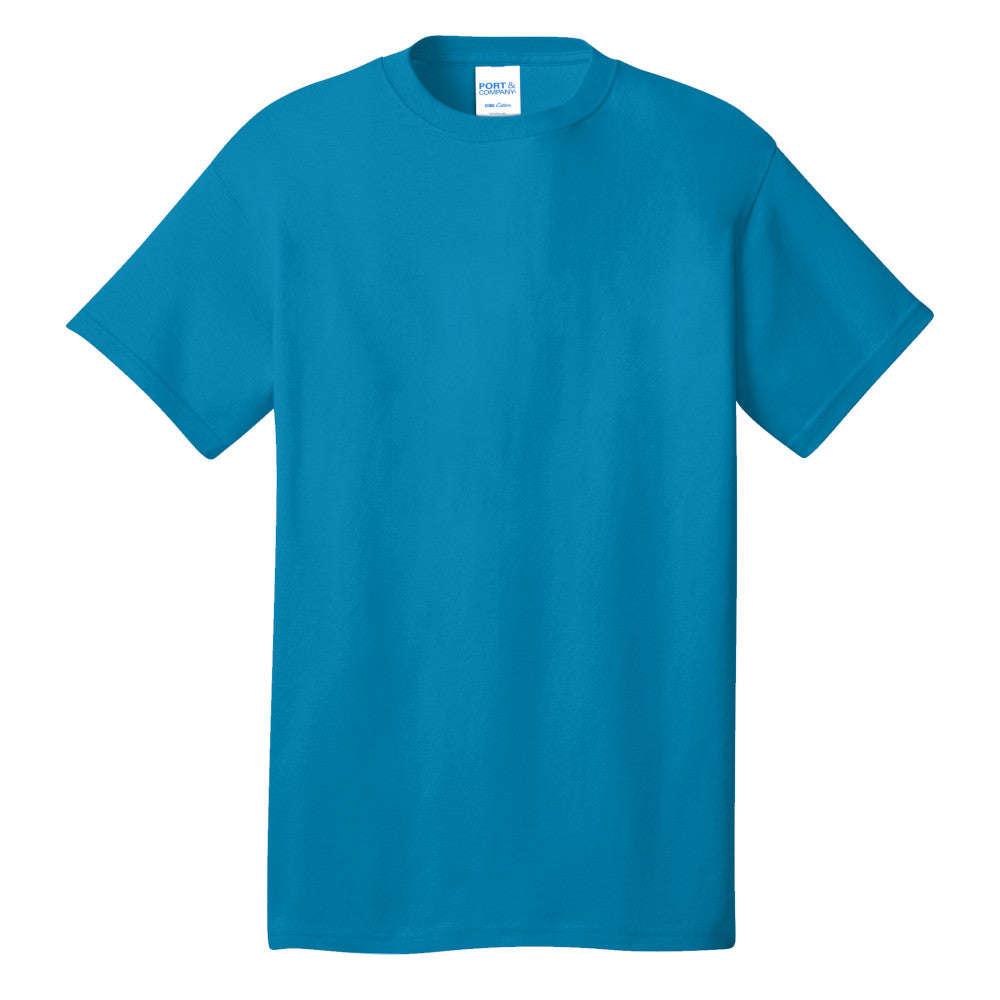 Port & Company® Core Cotton Tee - Neon Blue