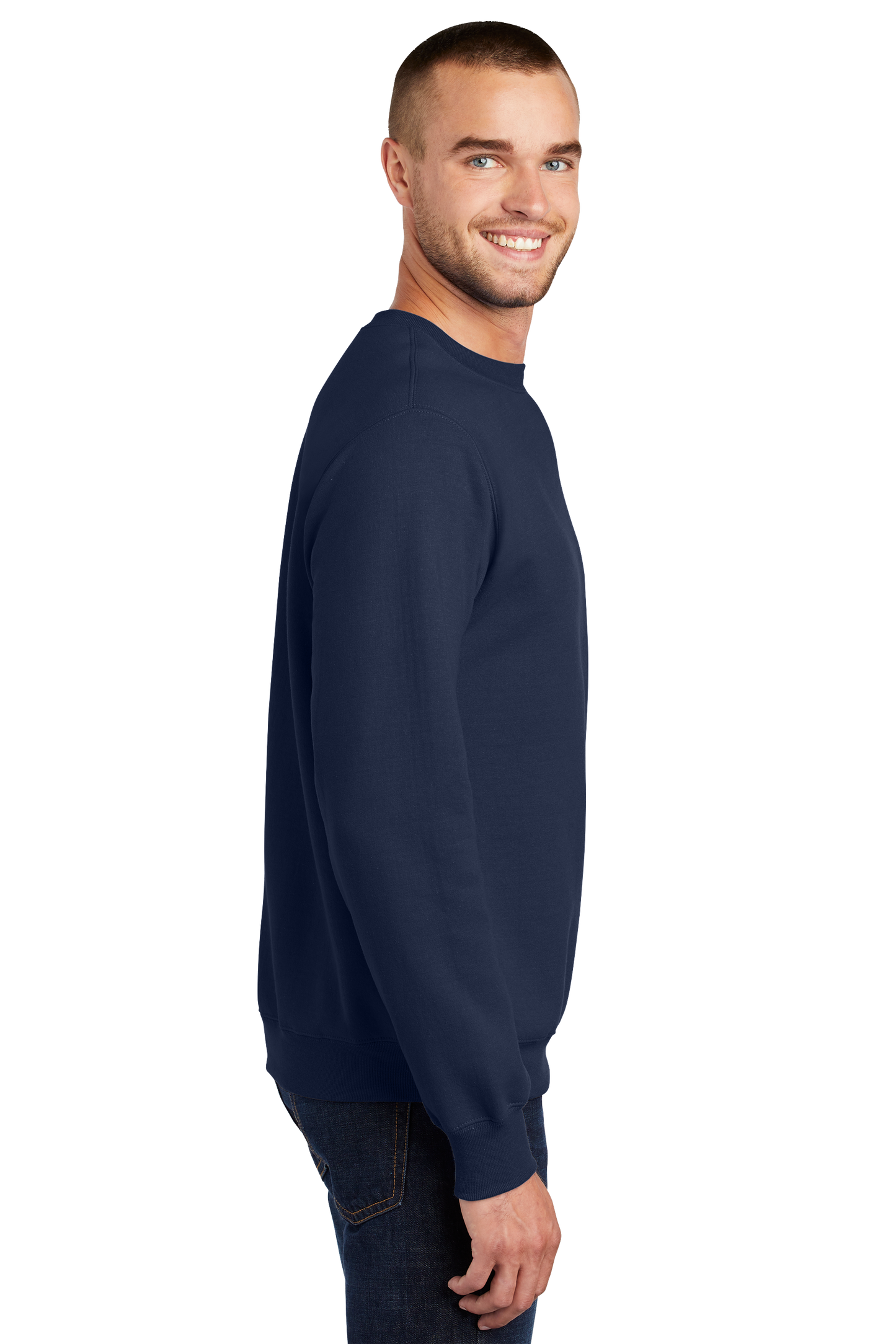 Port & Company® Essential Fleece Crewneck Sweatshirt - Navy