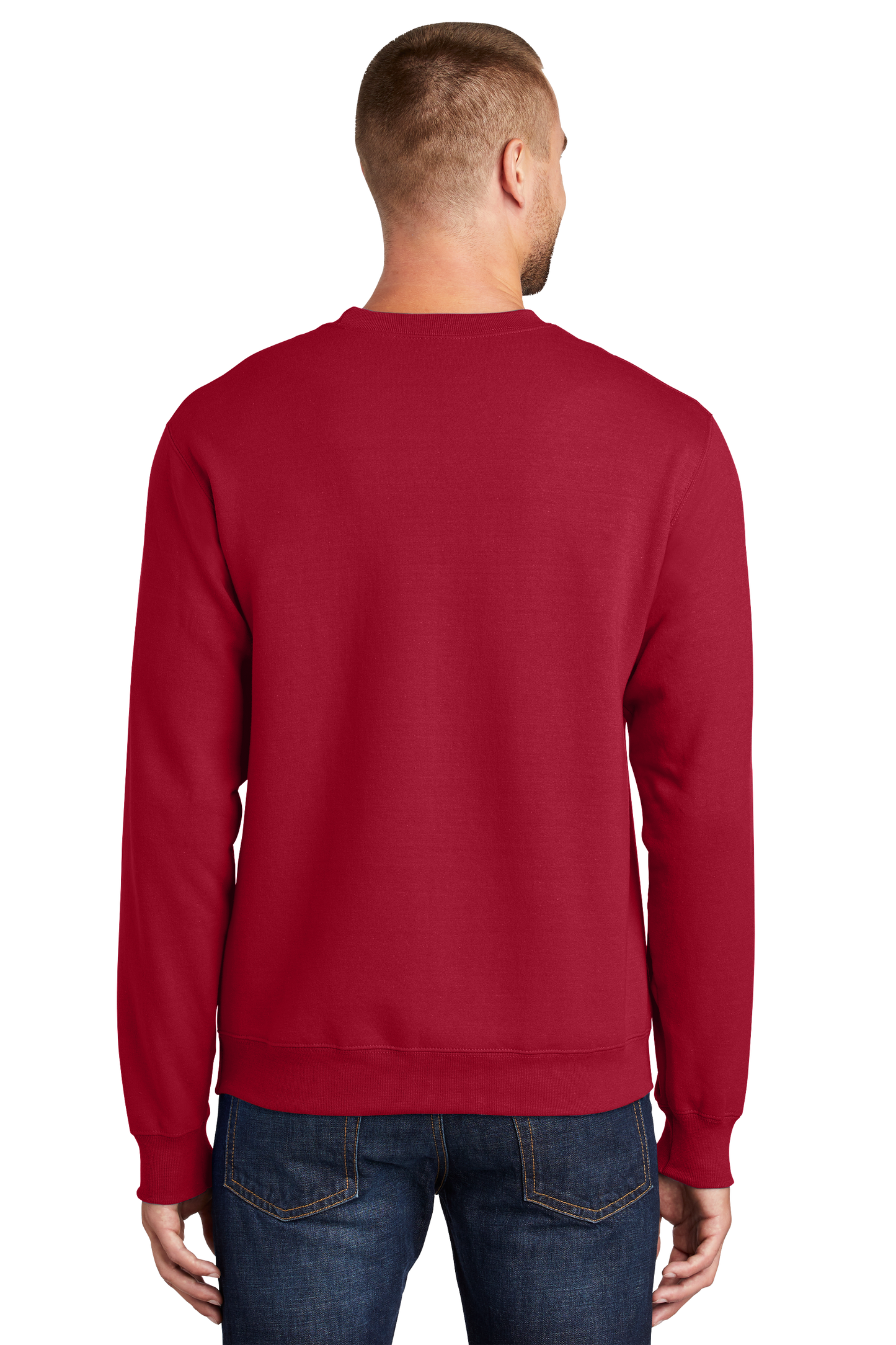 Port & Company® Essential Fleece Crewneck Sweatshirt - Red