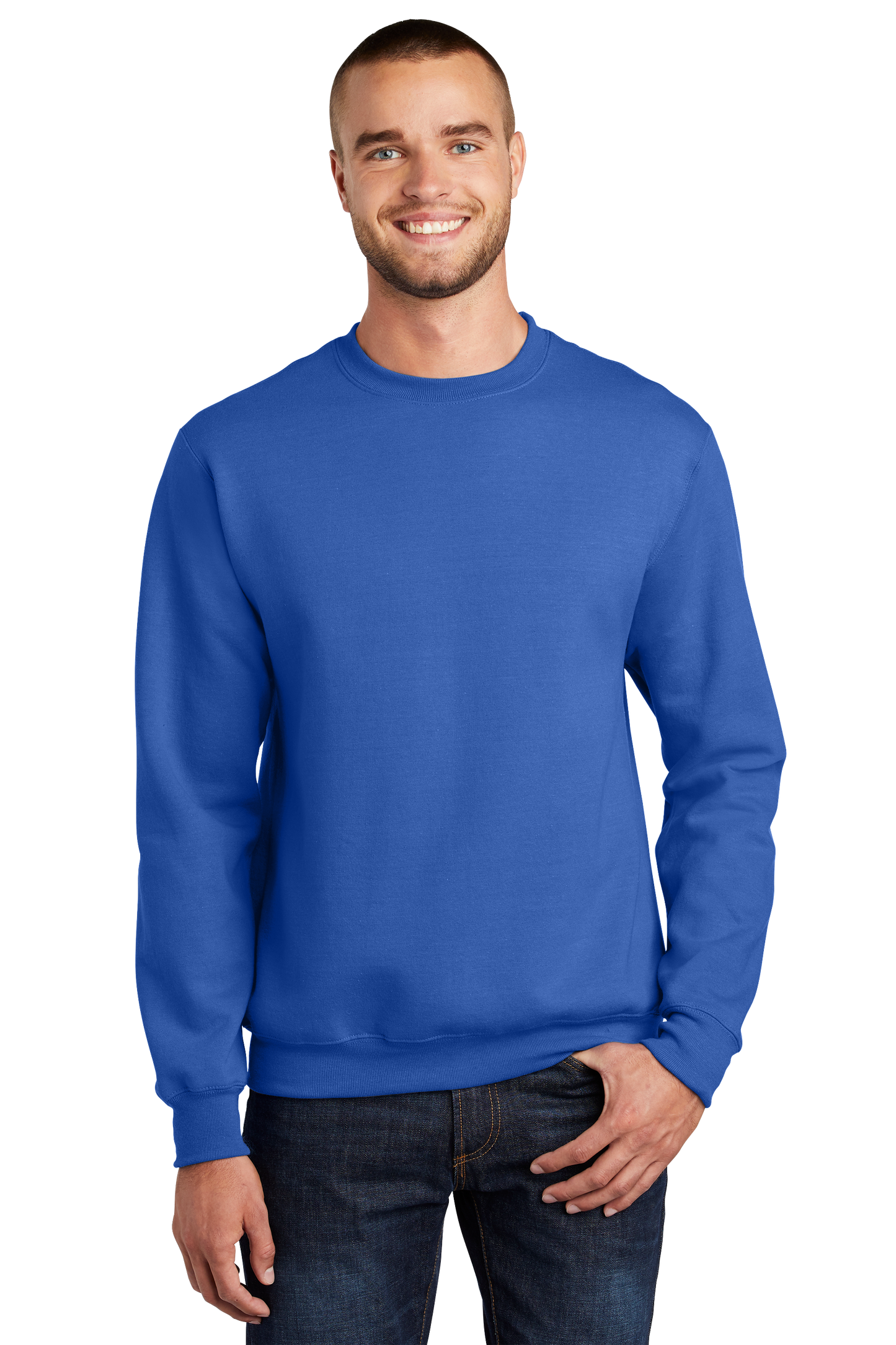 Port & Company® Essential Fleece Crewneck Sweatshirt - Royal