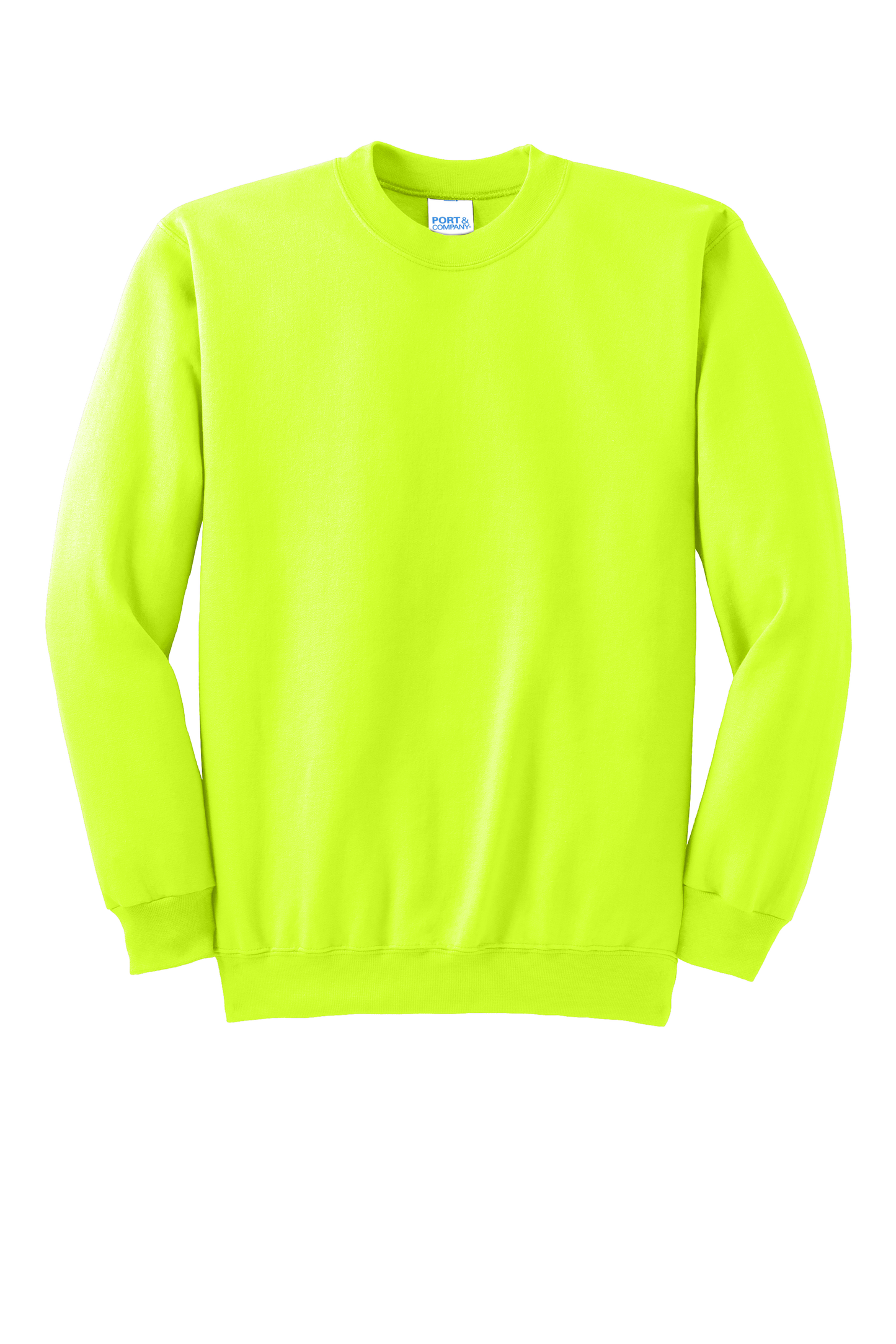 Port & Company® Essential Fleece Crewneck Sweatshirt - Safety Green