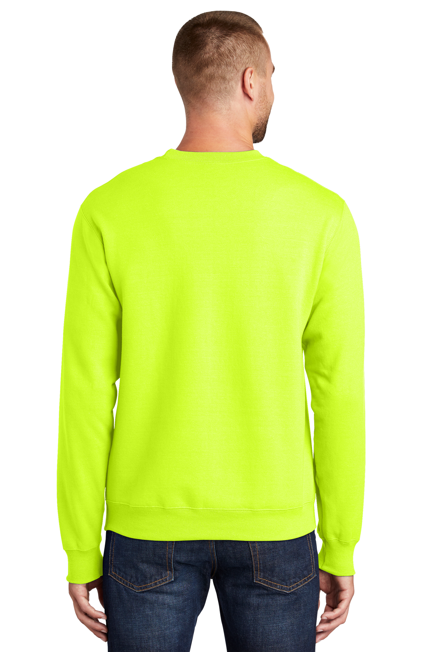 Port & Company® Essential Fleece Crewneck Sweatshirt - Safety Green