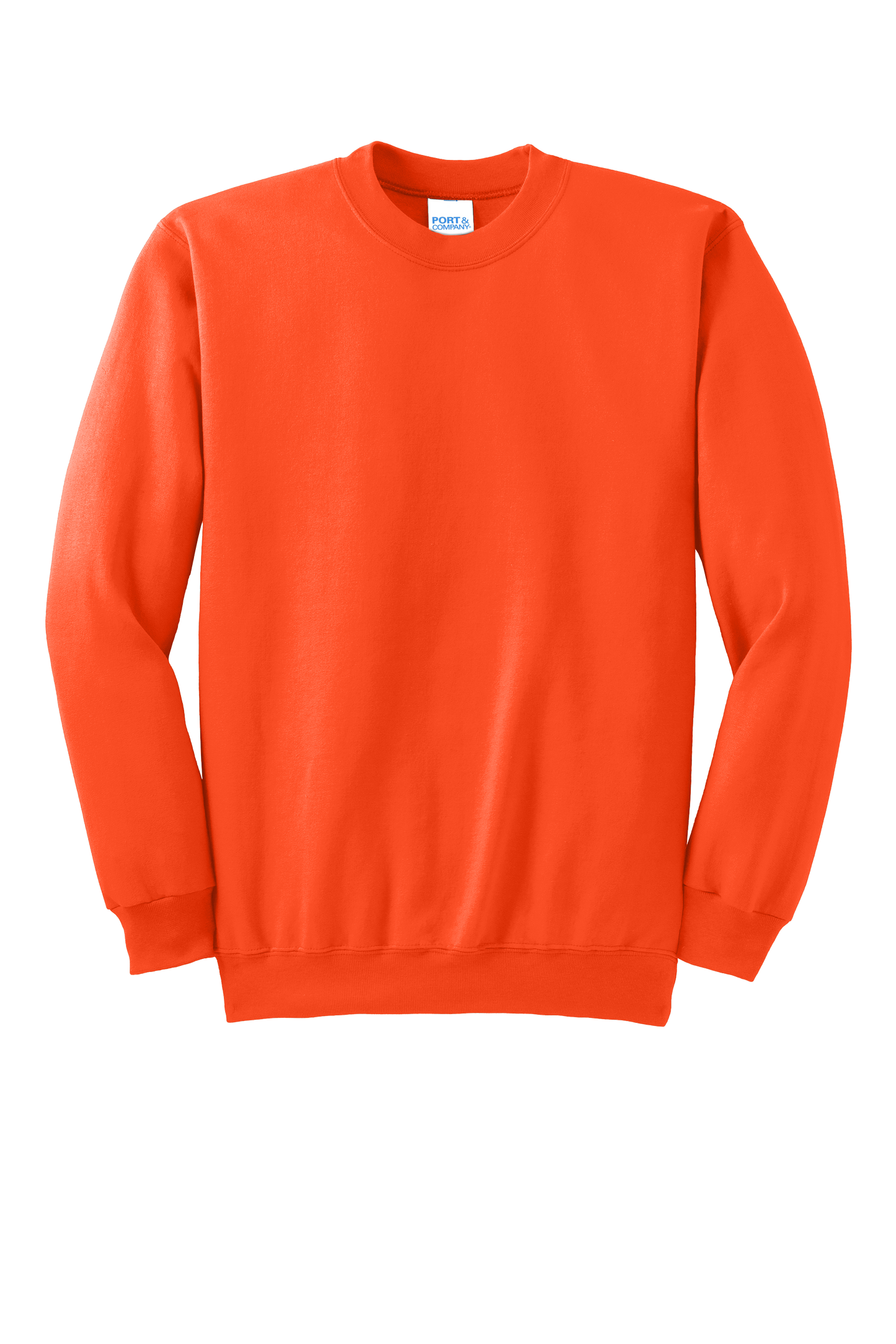 Port & Company® Essential Fleece Crewneck Sweatshirt - Safety Orange