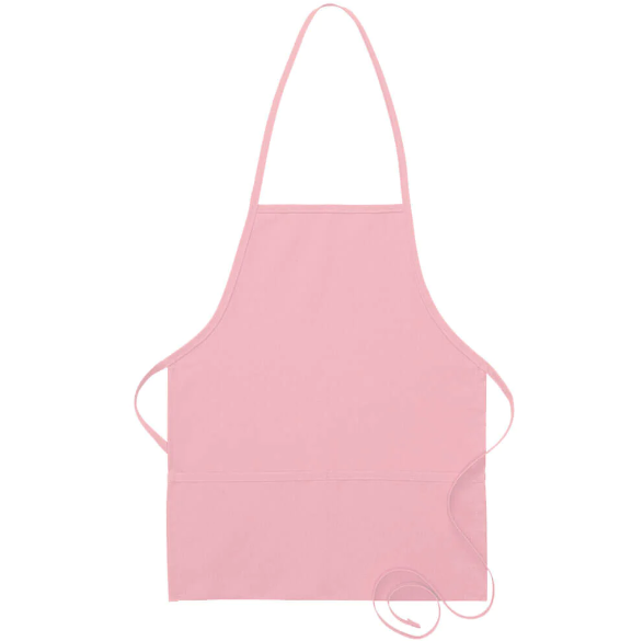 Deluxe Bib Apron (two pockets) - Pink