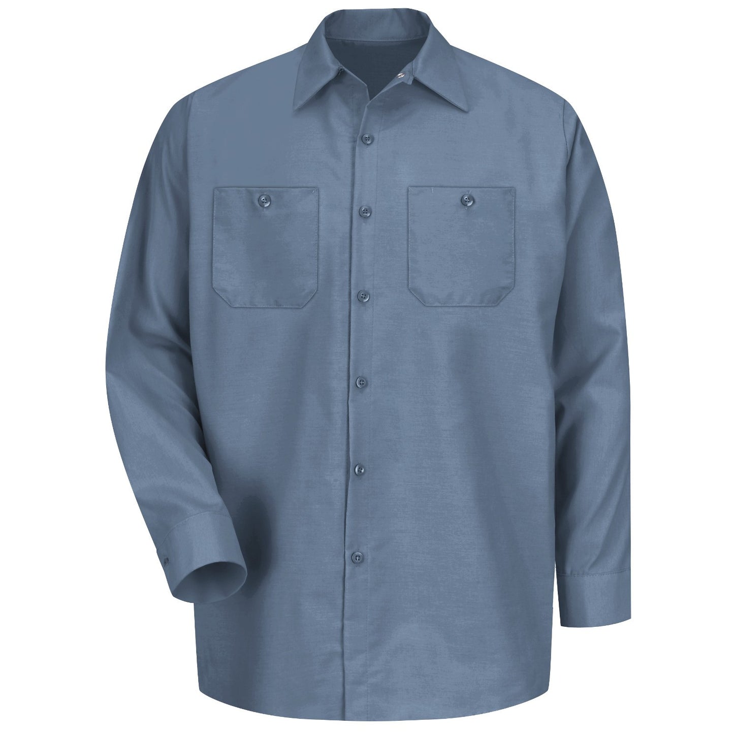 Industrial Work Shirt Long Sleeve - Postman Blue