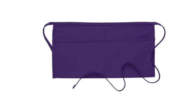 Deluxe Pocket Waist Apron (two pockets) - Purple