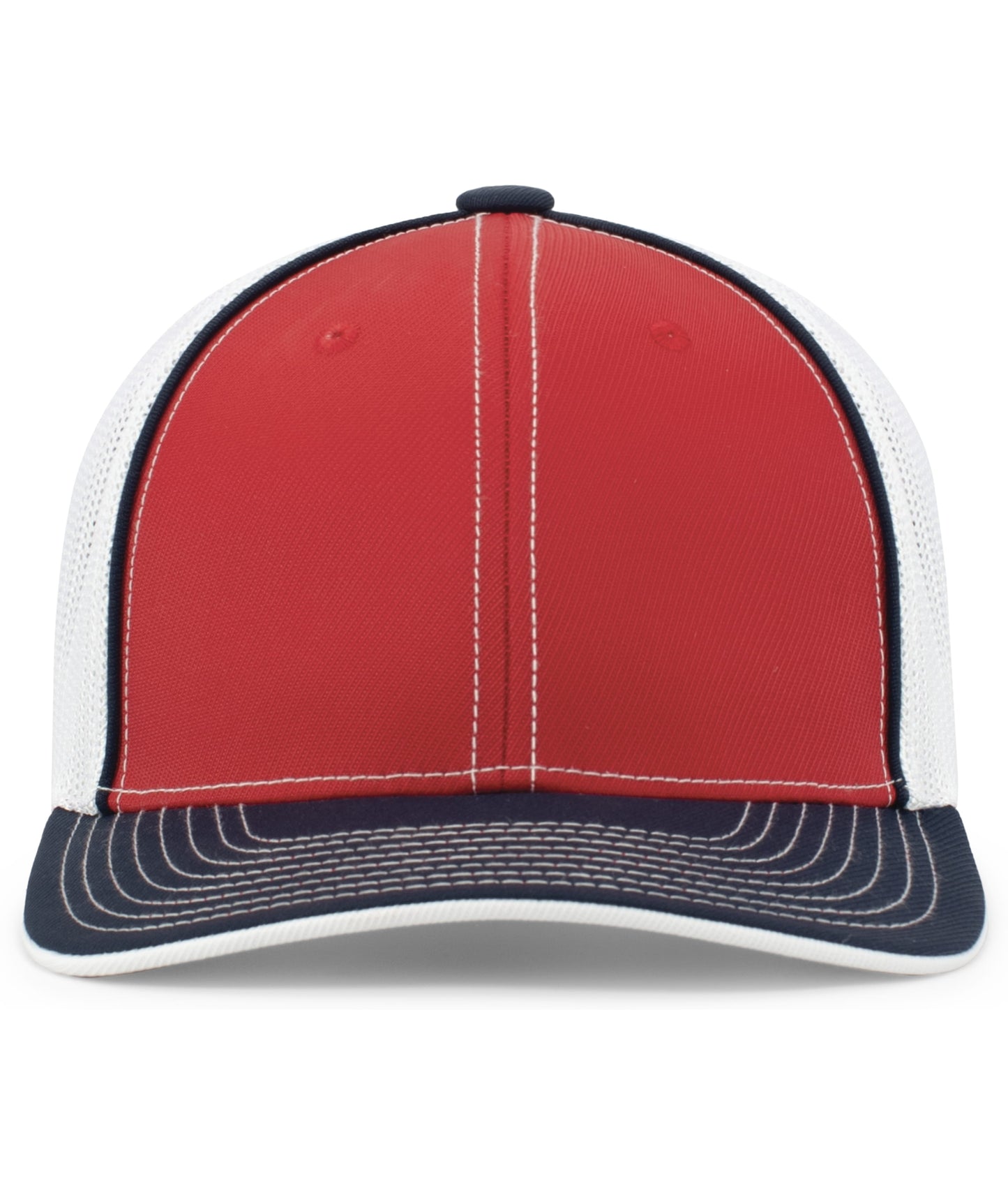 Pacific Headwear Trucker PacFlex Cap - Red/White/Navy