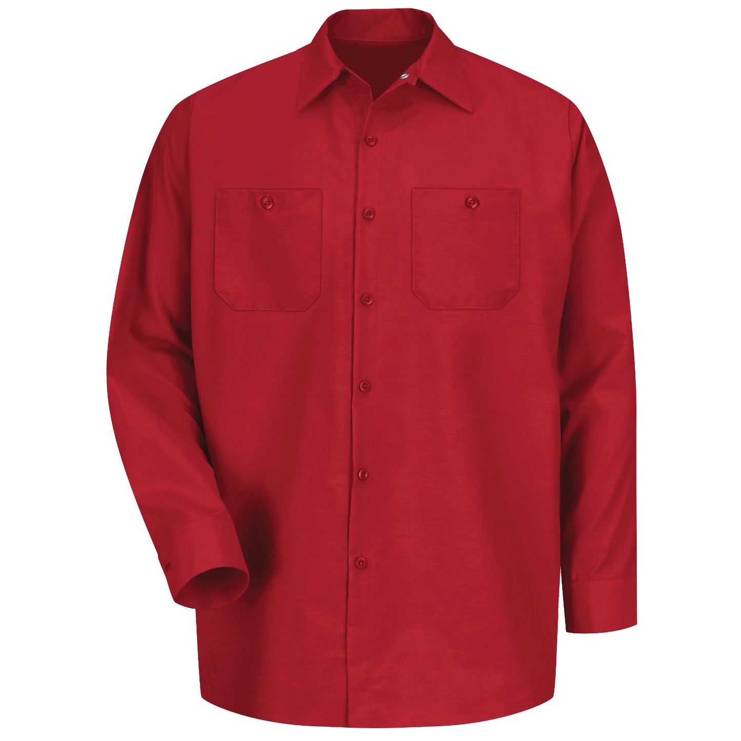 Industrial Work Shirt Long Sleeve - Red