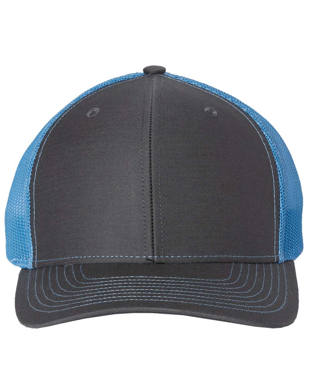 Richardson 112 Trucker Hat - Charcoal / Columbia Blue