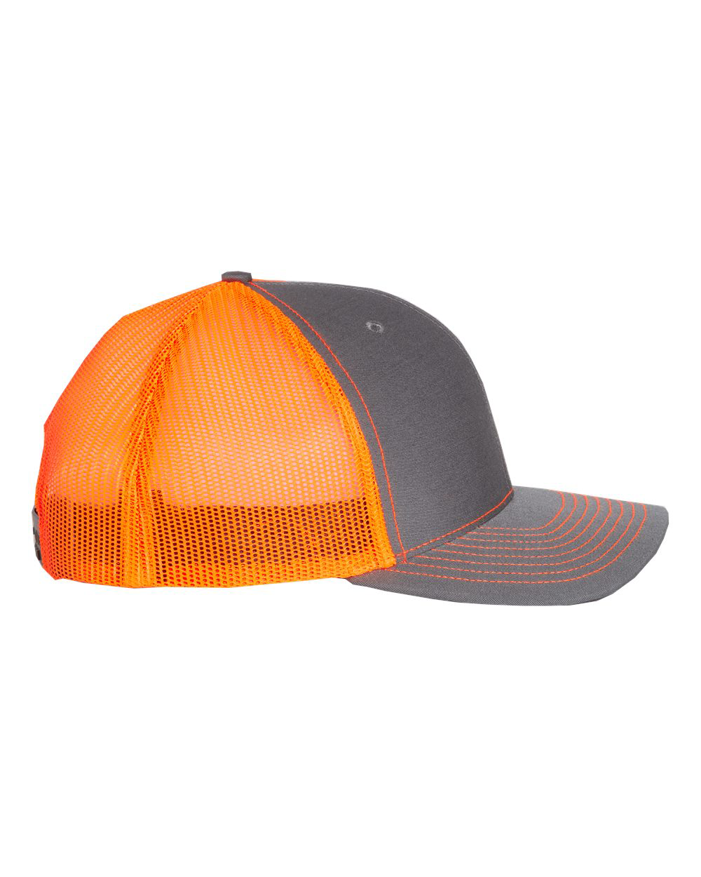 Richardson 112 Trucker Hat - Charcoal / Neon Orange