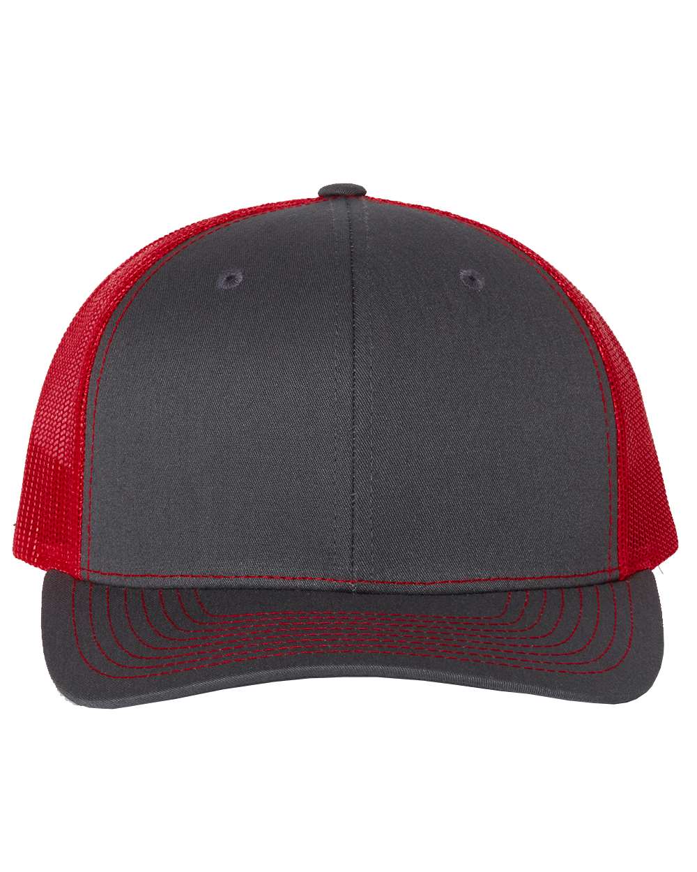 Richardson 112 Trucker Hat - Charcoal / Red