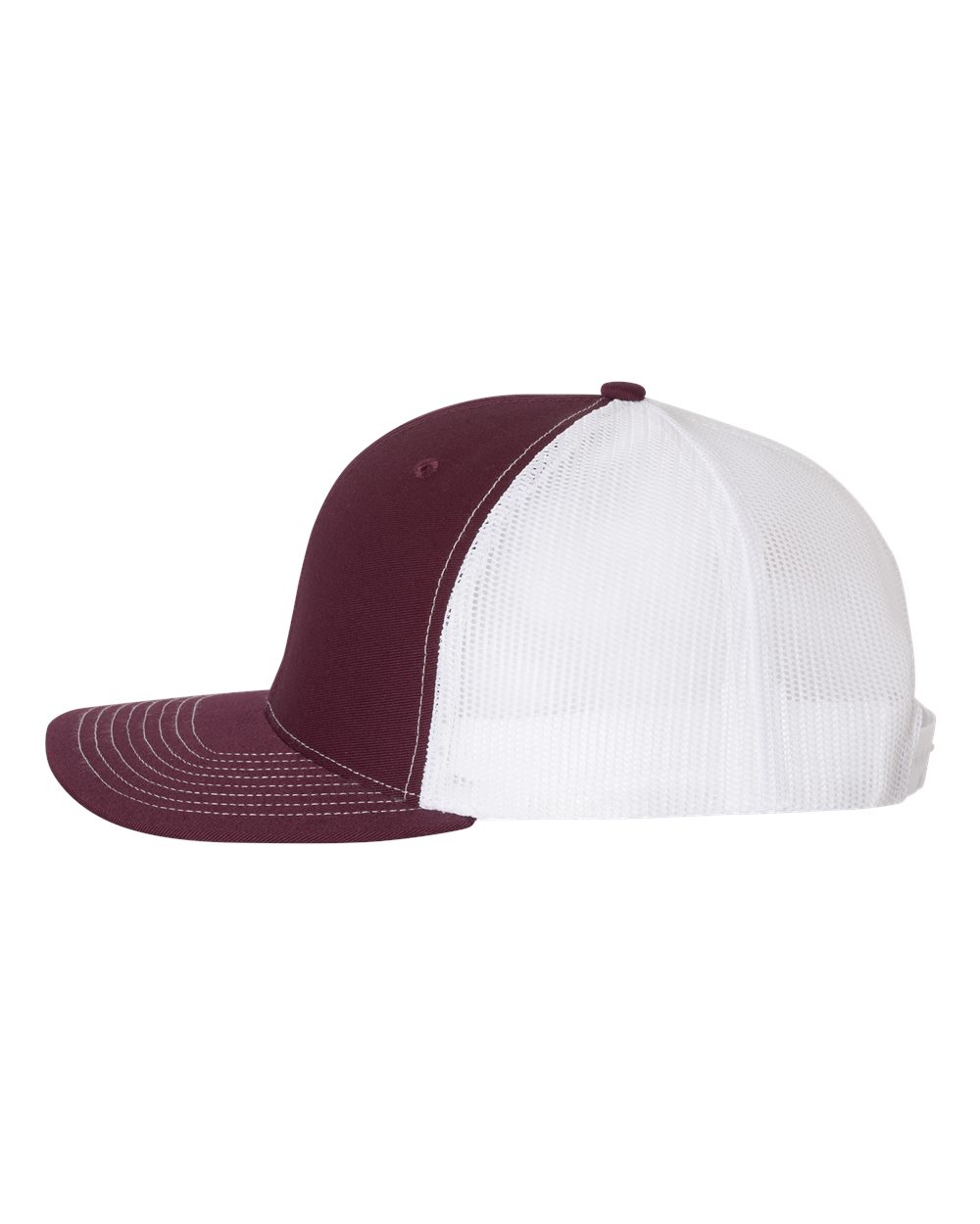 Richardson 112 Trucker Hat - Maroon / White