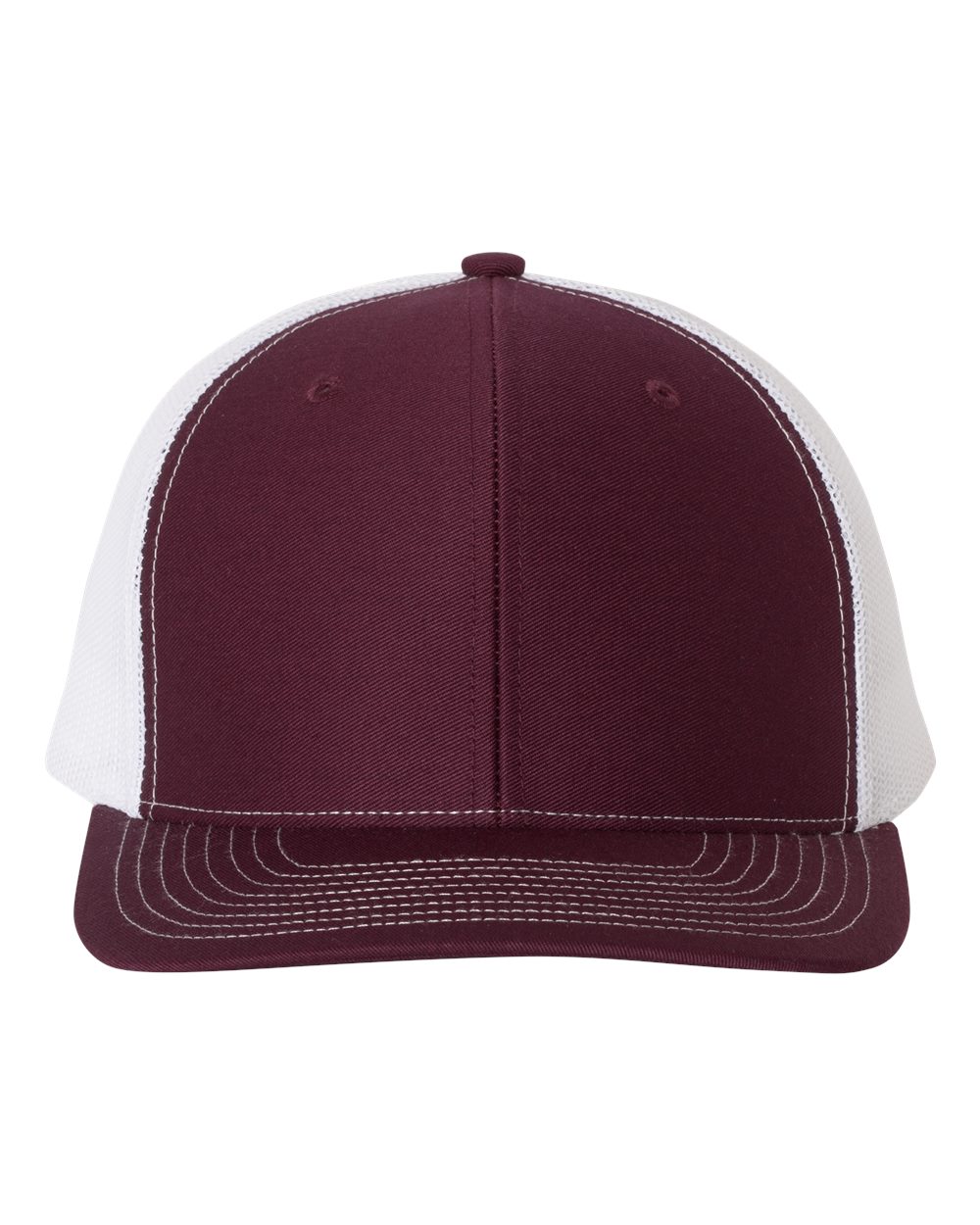 Richardson 112 Trucker Hat - Maroon / White