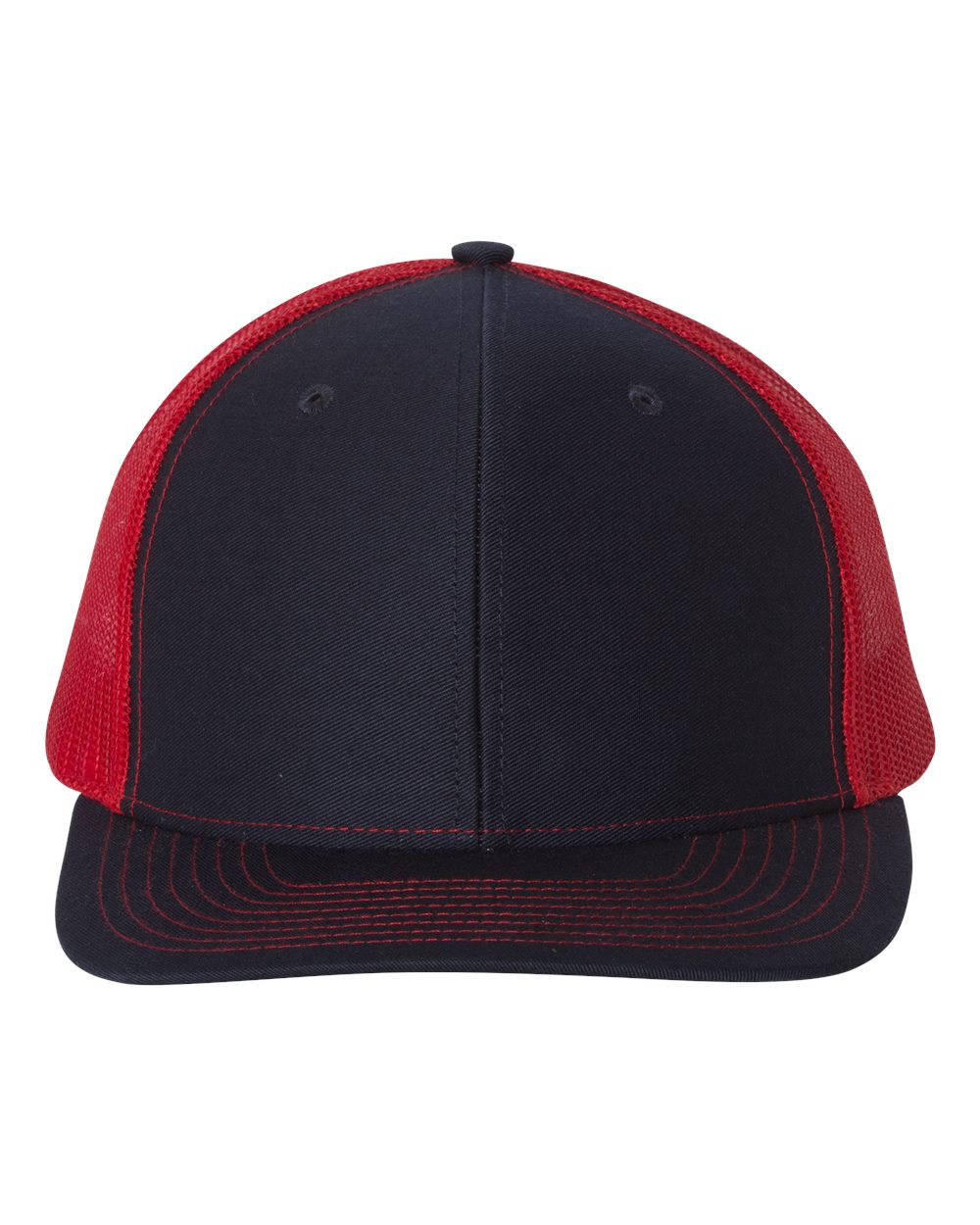 Richardson 112 Trucker Hat - Navy Blue / Red