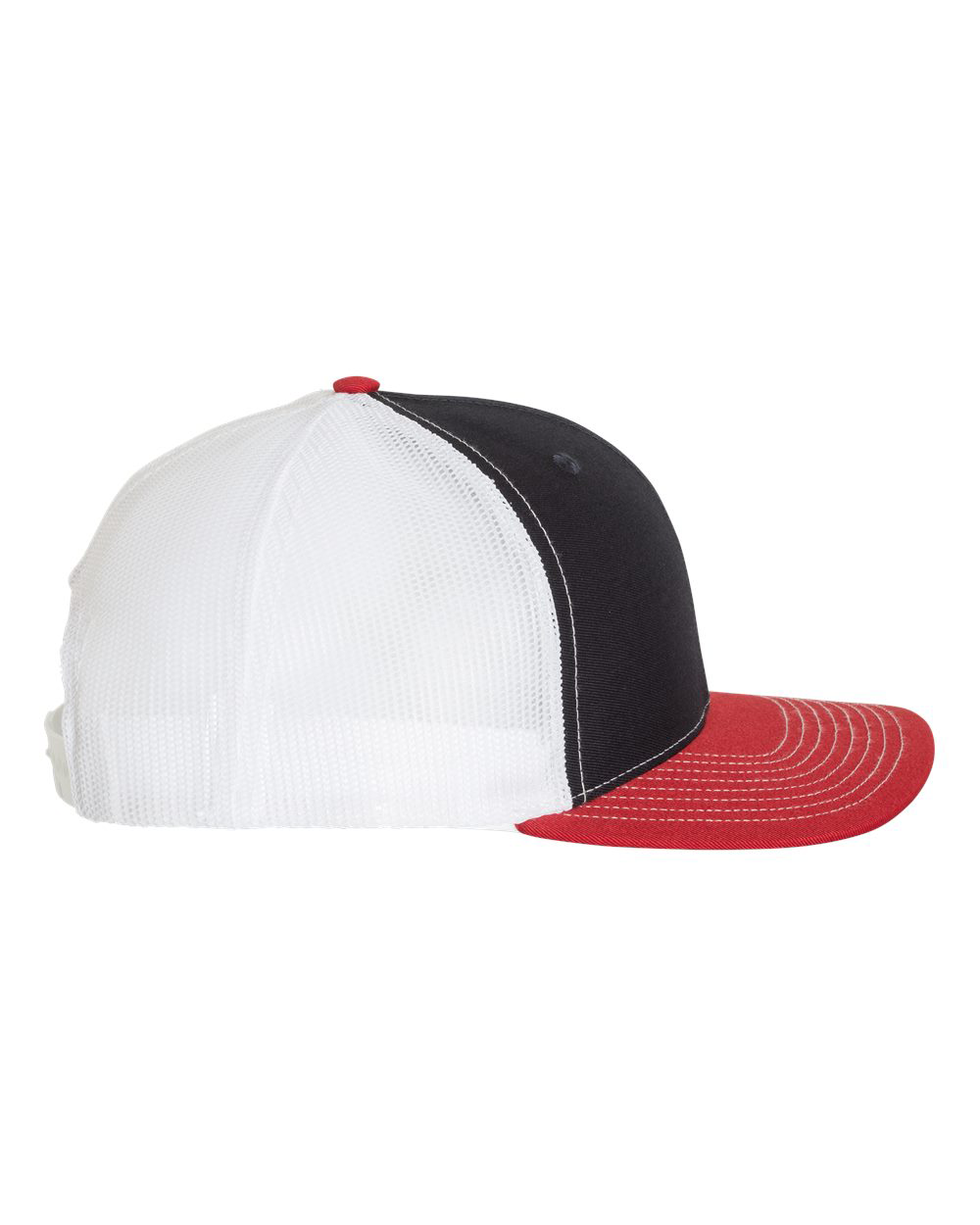 Richardson 112 Trucker Hat - Navy Blue / White / Red