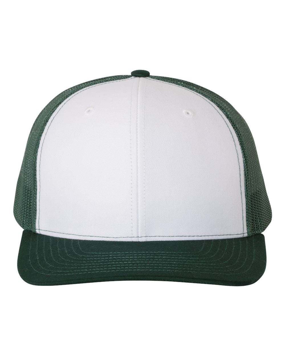 Richardson 112 Trucker Hat -White / Dark Green