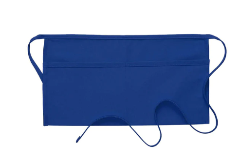 Deluxe Pocket Waist Apron (two pockets)- Royal Blue