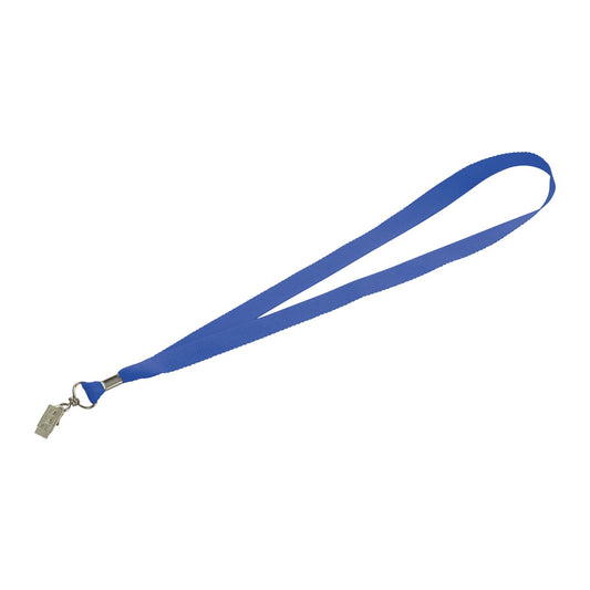 Lanyard with Bulldog Clip - Royal Blue