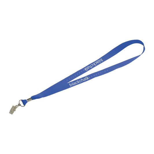 Lanyard with Bulldog Clip - Royal Blue