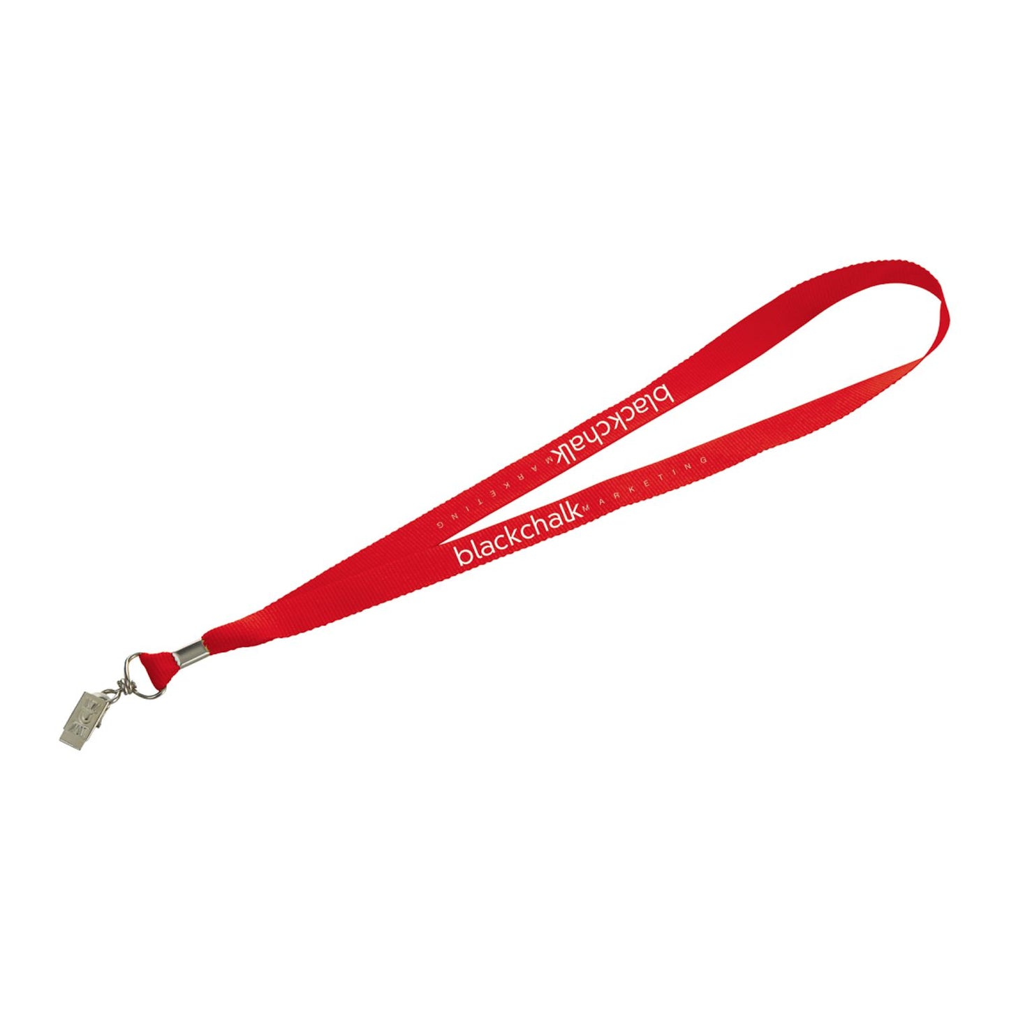 Lanyard with Bulldog Clip - Red