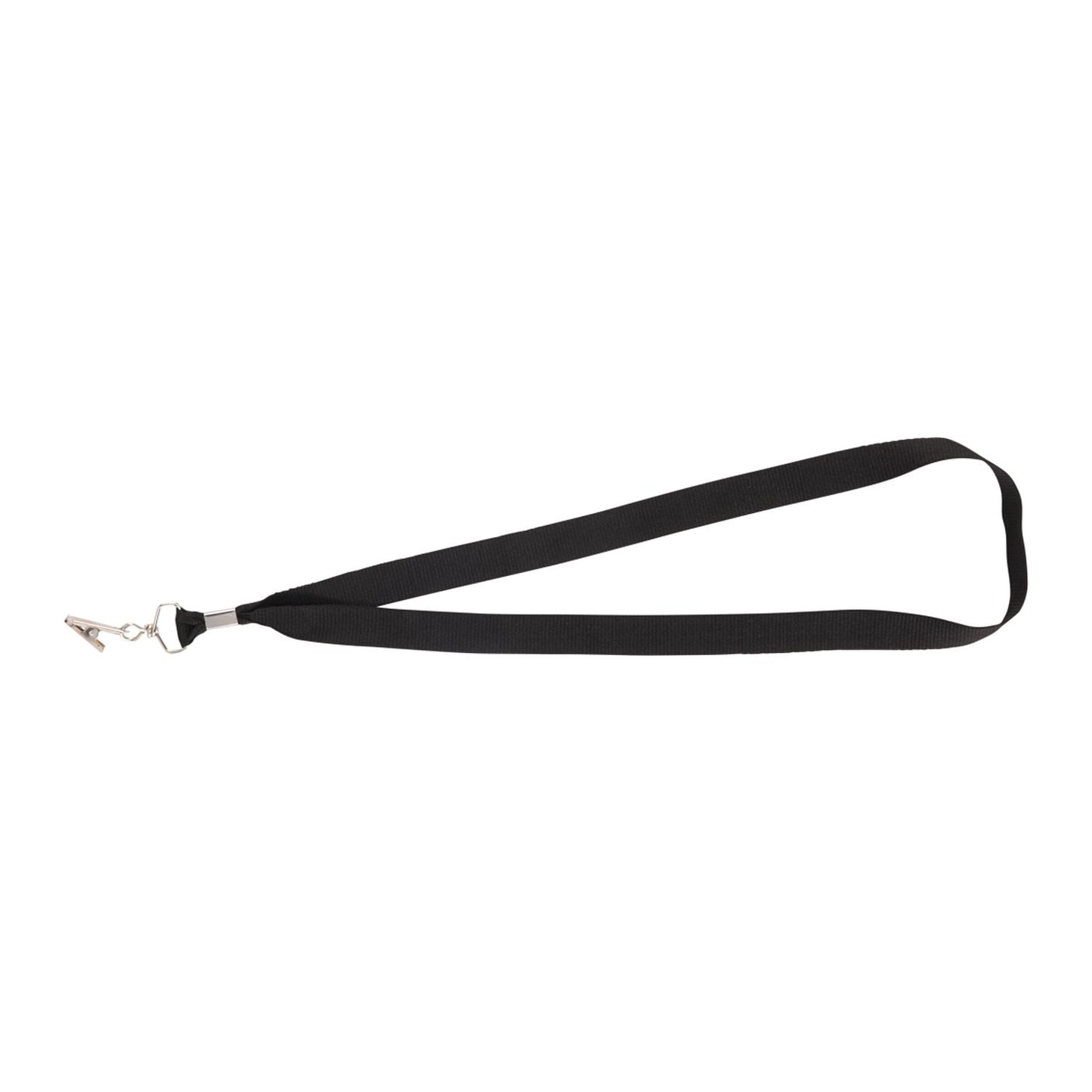 Lanyard with Bulldog Clip - Black