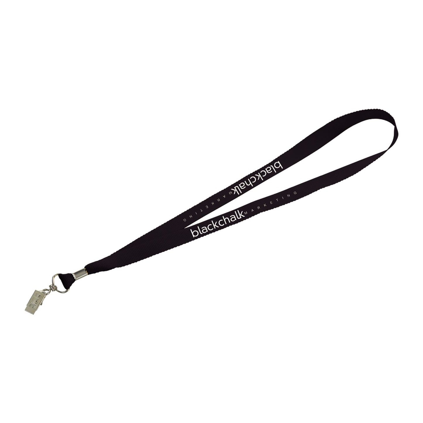 Lanyard with Bulldog Clip - Black