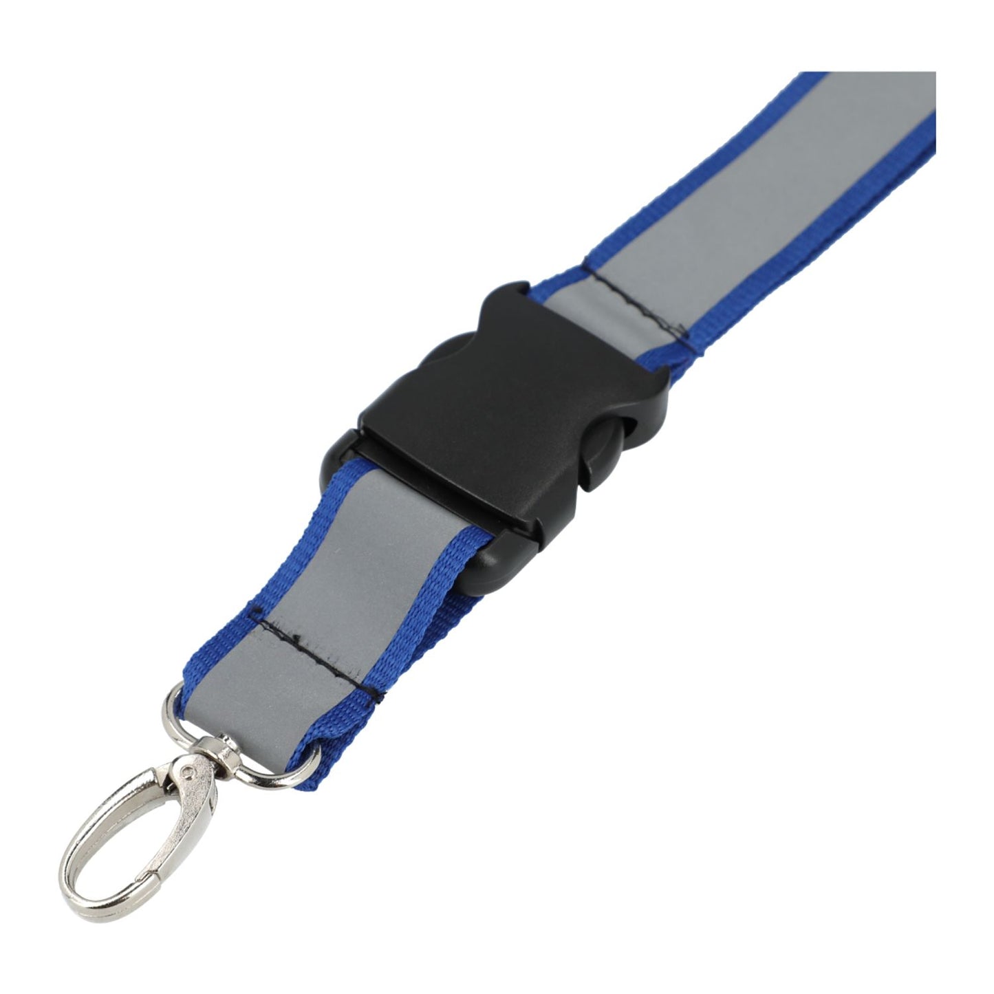 Recycled Polyester Reflective Lanyard - Blue