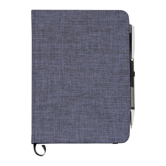 5" x 7" FSC® Mix Heathered Bound Notebook - Blue