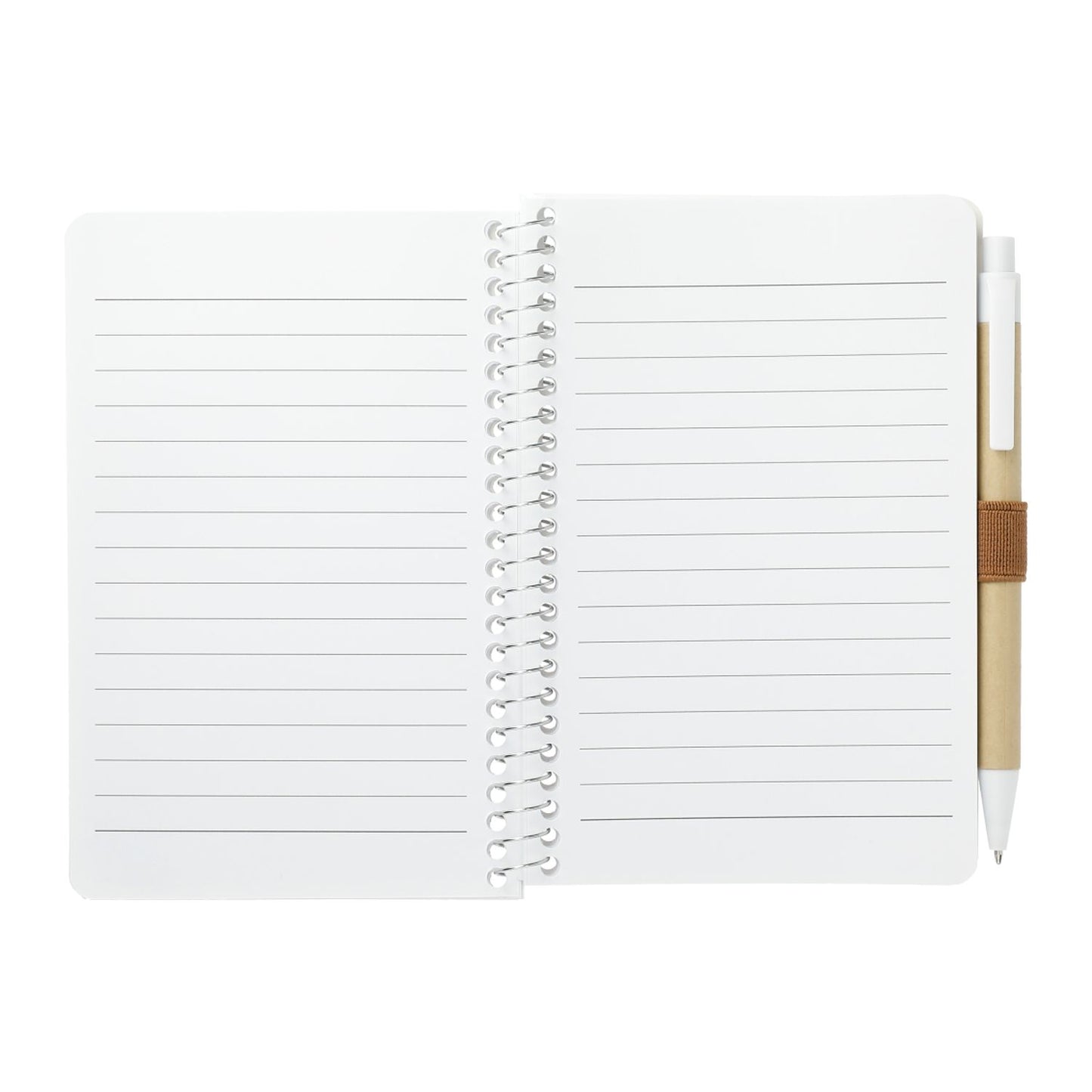 4" x 6" FSC® Mix Pocket Spiral Notebook with Pen - Natural