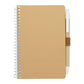 4" x 6" FSC® Mix Pocket Spiral Notebook with Pen - Natural