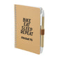 4" x 6" FSC® Mix Pocket Spiral Notebook with Pen - Natural