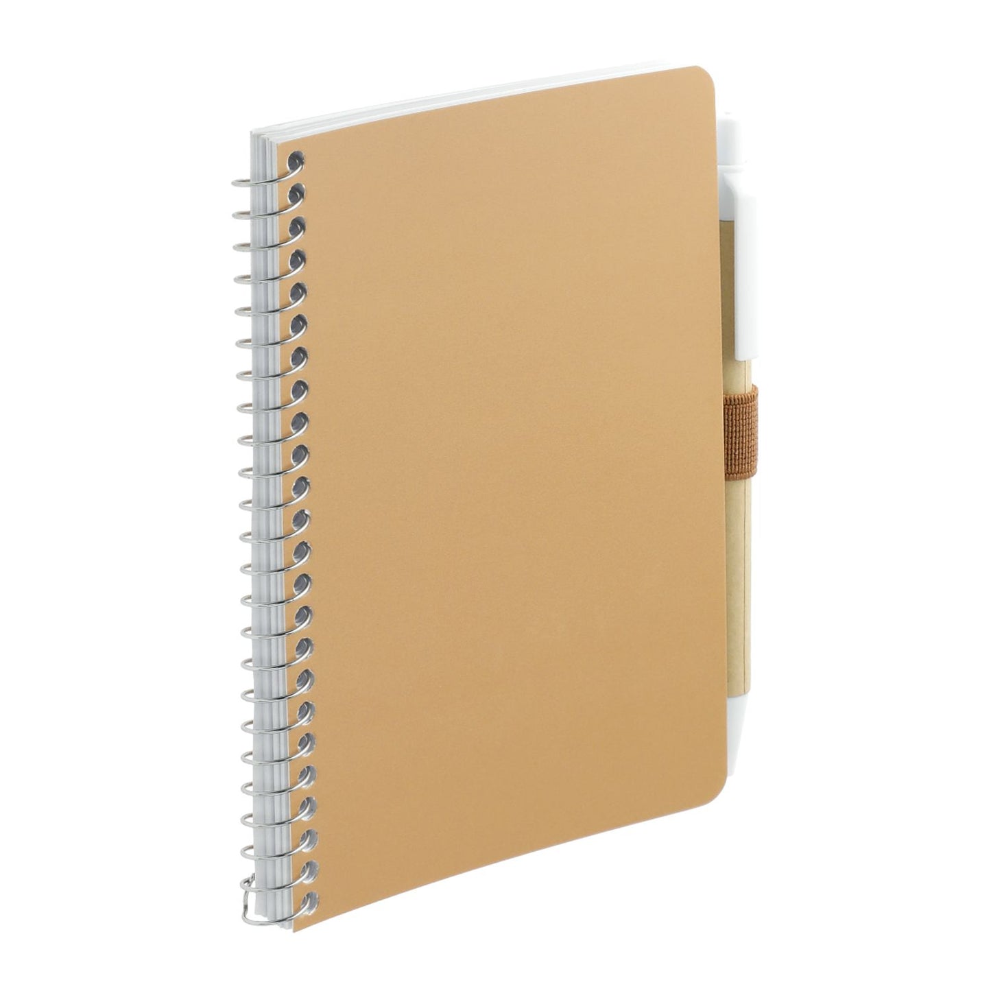 4" x 6" FSC® Mix Pocket Spiral Notebook with Pen - Natural