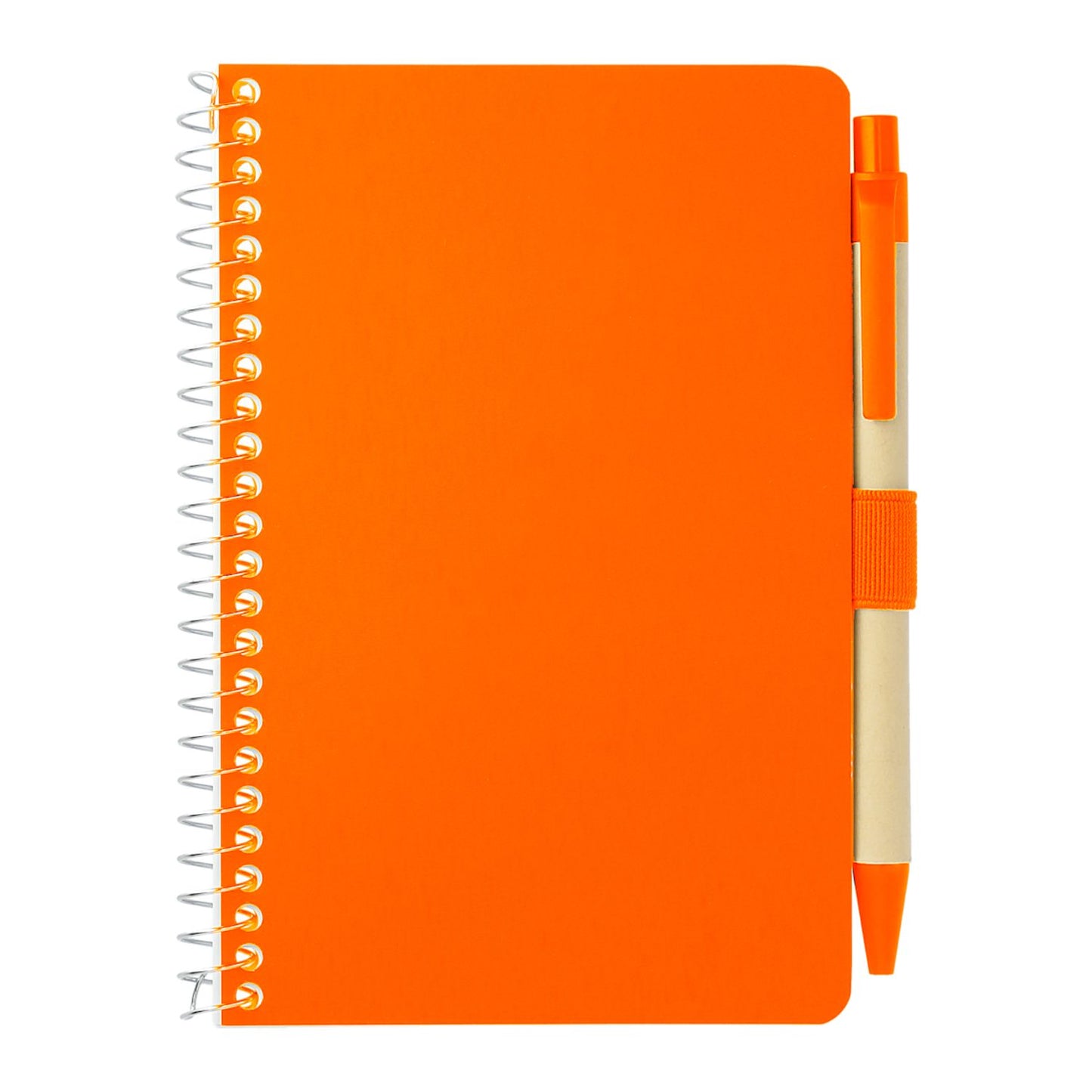 4" x 6" FSC® Mix Pocket Spiral Notebook with Pen - Orange