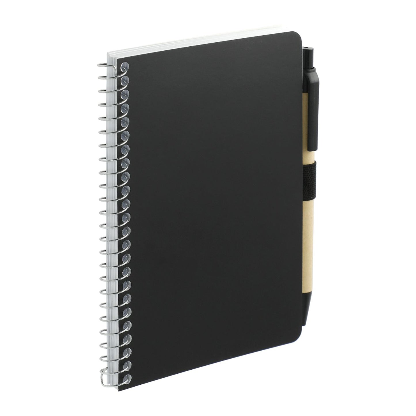 4" x 6" FSC® Mix Pocket Spiral Notebook with Pen - Black