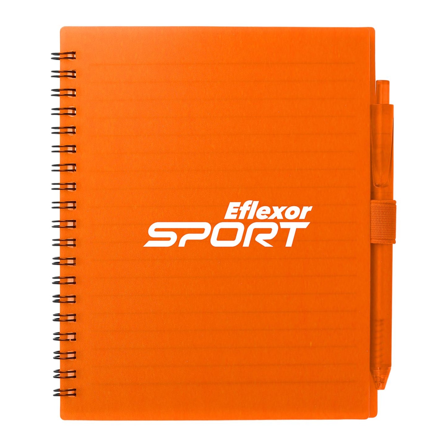 5.5” x 7” FSC® Recycled Spiral Notebook w RPET Pe - Orange