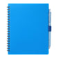 5.5” x 7” FSC® Recycled Spiral Notebook w RPET Pe - Blue