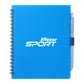 5.5” x 7” FSC® Recycled Spiral Notebook w RPET Pe - Blue