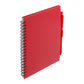 5.5” x 7” FSC® Recycled Spiral Notebook w RPET Pe - Red