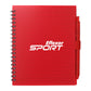 5.5” x 7” FSC® Recycled Spiral Notebook w RPET Pe - Red