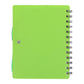 5" x 7" Recycled Dual Pocket Spiral Notebook w Pen - Lime