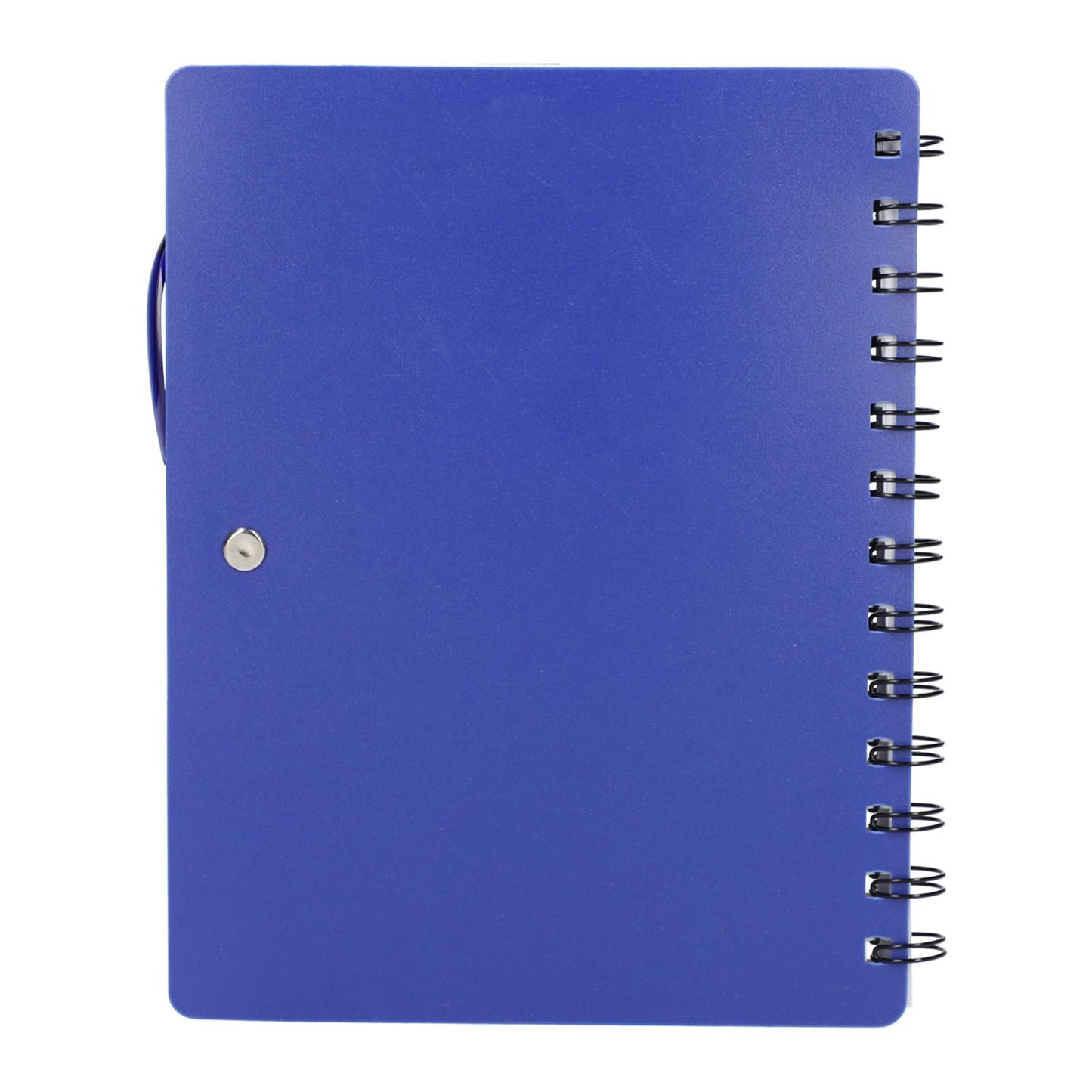 5" x 7" Recycled Dual Pocket Spiral Notebook w Pen - Purple