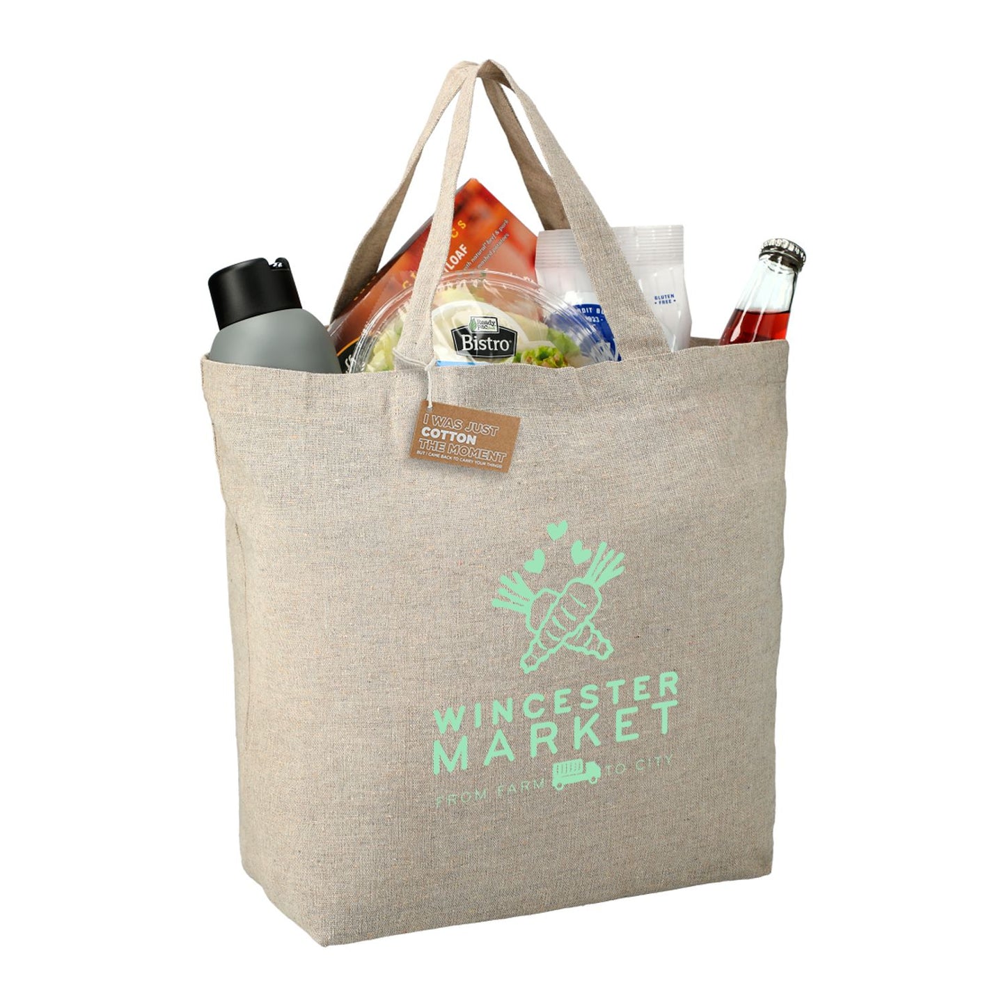 Recycled 5oz Cotton Twill Grocery Tote - Natural